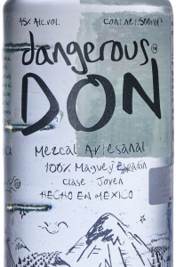 mezcal don dangerous espadin 100%agave cl70